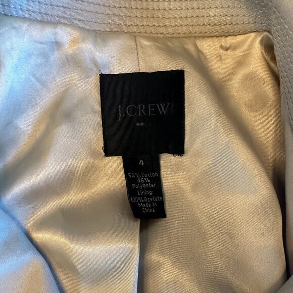 JCrew trenchcoast - vintage khaki womens size 4 - Picture 2 of 4